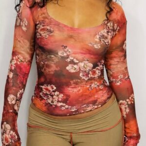 Endless Summer Floral Mesh Long Sleeve